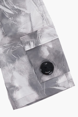 Cargo Two-Tone Shorts with Drawstring on the Waist