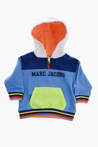 Felpa Hoodie con Tascha a Toppa Fluo