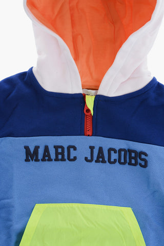 Felpa Hoodie con Tascha a Toppa Fluo