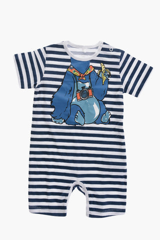 Two-Tone Awning Striped Bodysuit