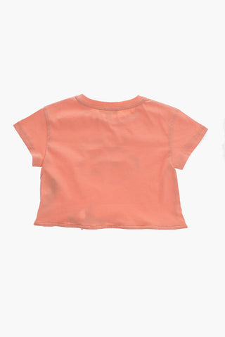 Crew-Neck T-Shirt with Front Knot