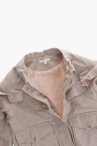 Bomber In Cotone Con Ricami E Volant