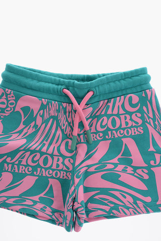 Two-Tone Printed Shorts with Elastic Waistband