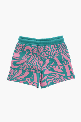 Two-Tone Printed Shorts with Elastic Waistband