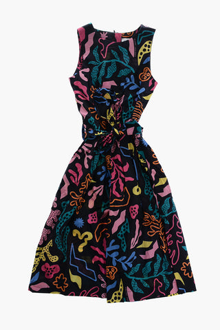 Prints Cotton Jumpsuit with Belt