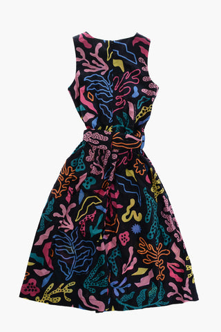 Prints Cotton Jumpsuit with Belt