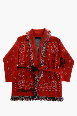 Embroidered ROCKNROLL ICON Wool Cardigan