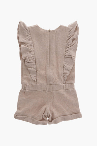 Romper Suit in Tinta Unita con Volant 