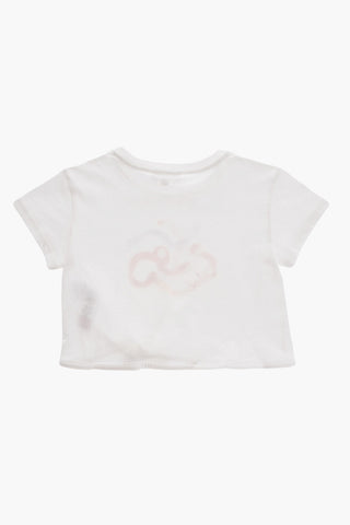 T-Shirt Girocollo con Nodo Frontale