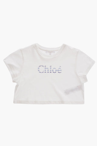Solid Color Crew-neck T-Shirt with Printed Logo