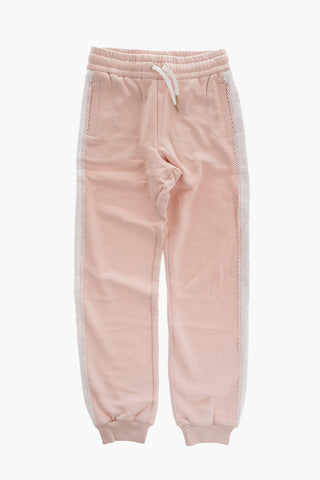 Brushed Cotton Joggers with Contrasting Side Band