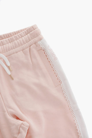 Brushed Cotton Joggers with Contrasting Side Band