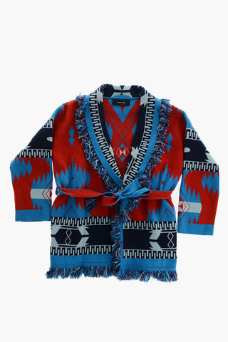 Cashmere Cardigan With Aztec Embroidery