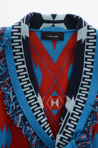 Cashmere Cardigan With Aztec Embroidery
