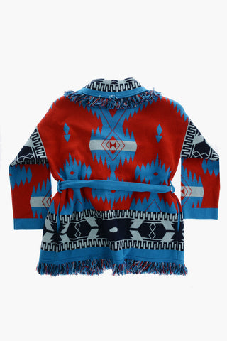Cashmere Cardigan With Aztec Embroidery