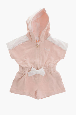 Vestito in Felpa con Cappuccio e Dettagli a Contrasto