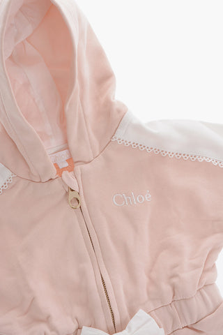Vestito in Felpa con Cappuccio e Dettagli a Contrasto