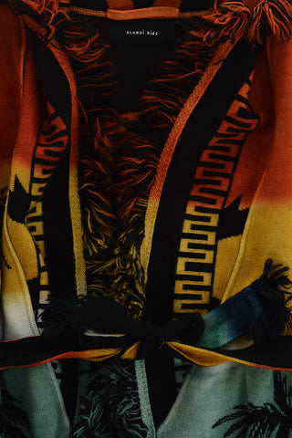 Embroidered PARADISE ISLAND Wool Cardigan