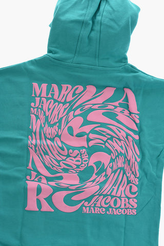 Short Sleeve Hoodie with Contrasting Print