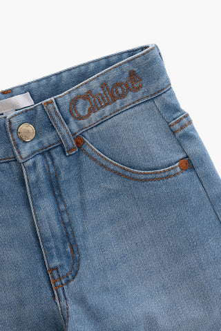 Visible Stiching Solid Color Jeans