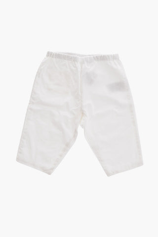 Solid Color Lightweight Cotton Pants with Elastic Waistband