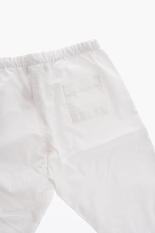 Solid Color Lightweight Cotton Pants with Elastic Waistband