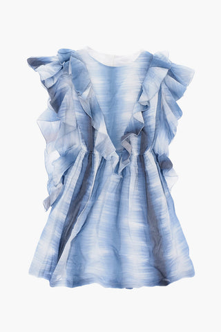 Gradient-Effect Cotton Dress