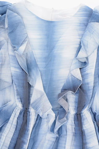 Gradient-Effect Cotton Dress