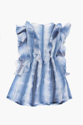 Gradient-Effect Cotton Dress