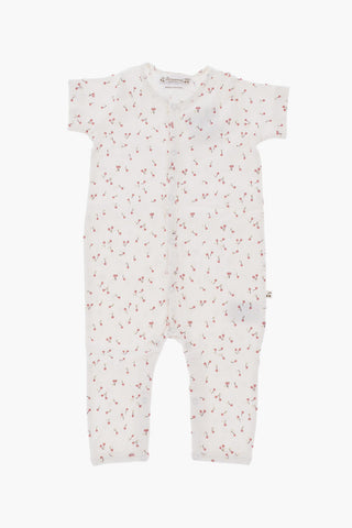 Body in Cotone con Ciliegie all-Over