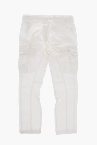 Pantaloni Cargo in Cotone Stretch