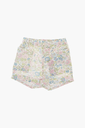 플로럴 프린트 쇼츠 밴딩 허리