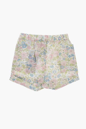 플로럴 프린트 쇼츠 밴딩 허리