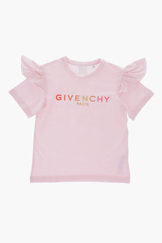 Crew-Neck Cotton T-shirt with Gradient Logo