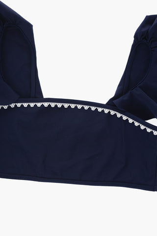Bikini in Tinta Unita con Volant