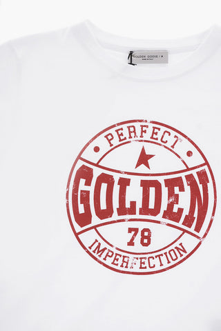 Solid Color Crew-neck T-Shirt with Printed Logo