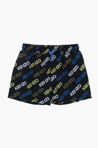 All-Over Logo Printed Swim Shorts