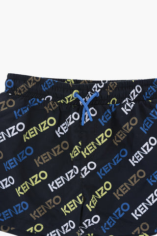 All-Over Logo Printed Swim Shorts