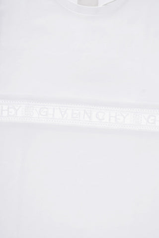 Cotton Dress with Sheer Logo