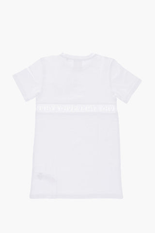 Cotton Dress with Sheer Logo