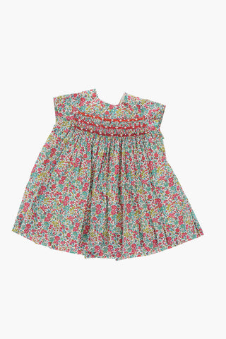 Pleated Floral-Motif MARUSKA Dress