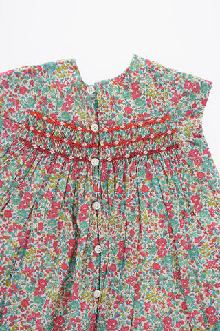 Pleated Floral-Motif MARUSKA Dress