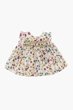 Floral-Print Blouse NAOMIE With Buttoned Back And Ruffled Sleeve