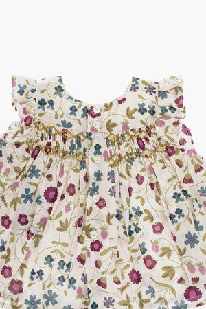 Floral-Print Blouse NAOMIE With Buttoned Back And Ruffled Sleeve