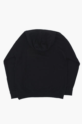 Brushed Cotton Hoodie with Printed Logo