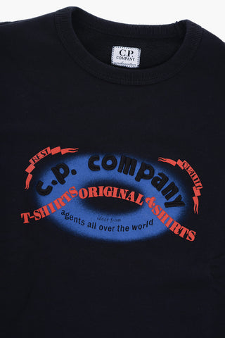 Brushed Cotton Crew-neck Sweatshirt with Embroidered Logo
