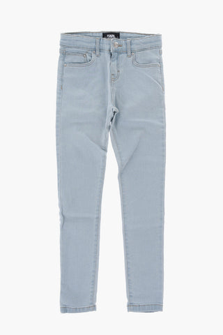 Stretch Denim Jeans with Visible Stitching