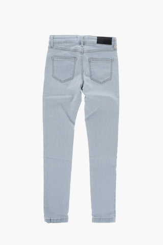 Stretch Denim Jeans with Visible Stitching