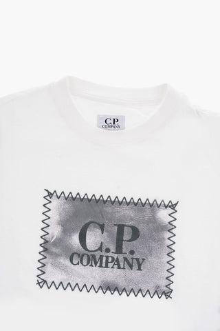 Solid Color Crew-neck T-Shirt with Embroidered Logo