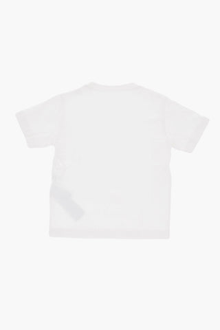 Solid Color Crew-neck T-Shirt with Embroidered Logo